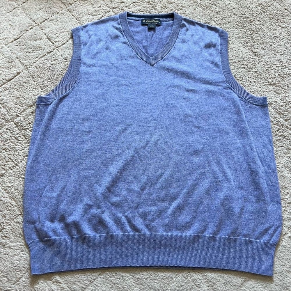 Brooks Brothers Supima Cotton Vest Minimalist Preppy Old Money Academia Sz XL